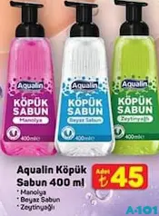 AQUALİN KÖPÜK SABUN 400 ML fiyat ve kampanya bilgisi